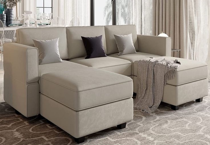 High-Back U-Shaped Modular Sofa