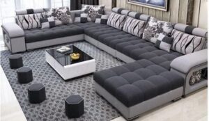 Eclectic Mix U-Shaped Sofaset