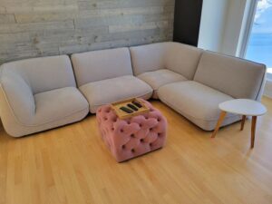 Linen Fabric Modular L-Shaped Sofaset 3 seater