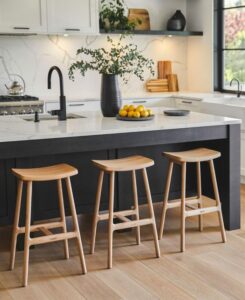 Industrial Style Wooden Bar Stool