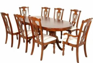 Affordable Oval Dining Table with Cross Legs