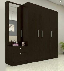 Maple Finish Wardrobe on a Budget 3 door with Dresser 