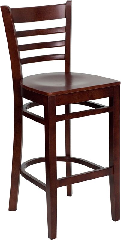 X-Back Wooden Barstool