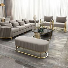 Hand-Painted Leather Chesterfield.