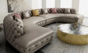 Sectional Sleeper U- Shaped Chesterfield Sofa