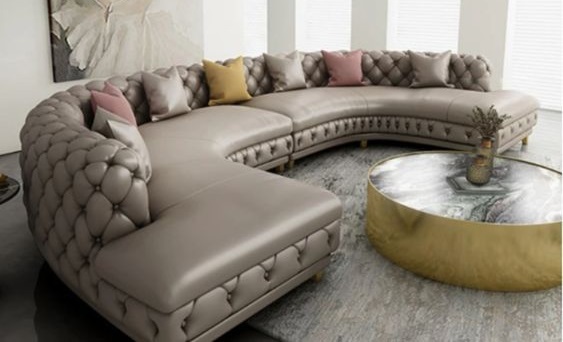 Sectional Sleeper U- Shaped Chesterfield Sofa