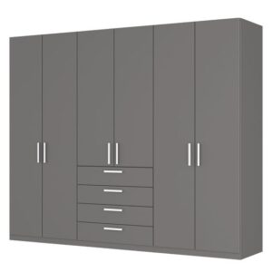 Budget Oak Effect Wardrobe 6 doors 