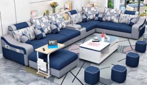 Monochromatic Sophistication U-Shaped Sofaset