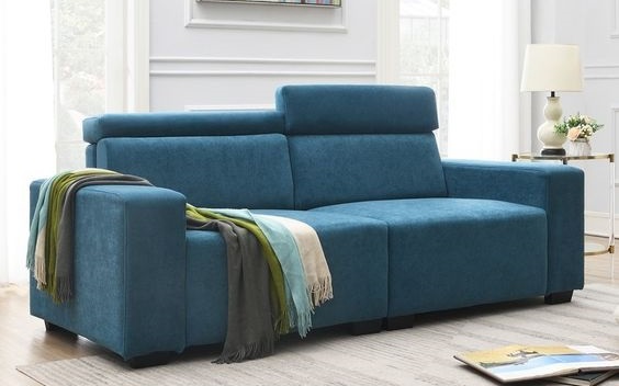 Low-Cost Contemporary Sofaset with Adjustable Headrests