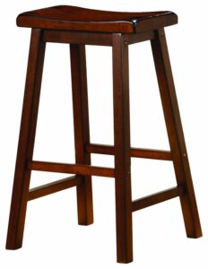 Tall Wooden Bar Stool with Footrest