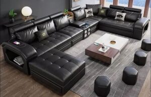 Lively Patterns U-Shaped Sofaset