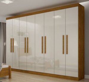 Affordable Teak Finish Wardrobe 8 door 