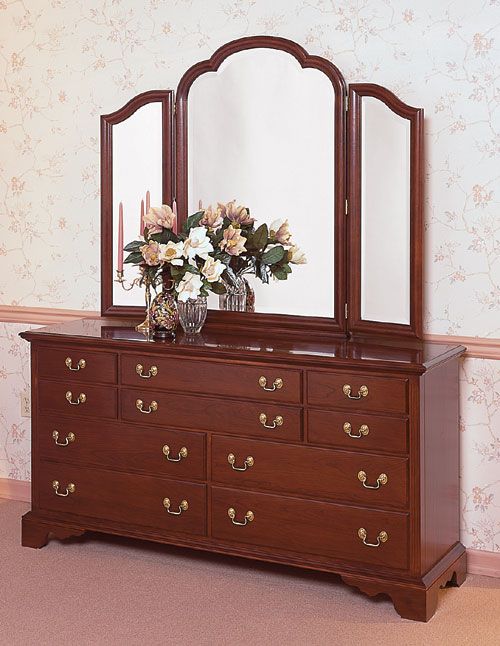 Elegant Dresser and Mirror Set