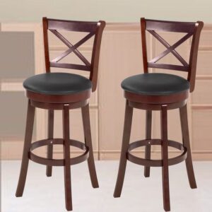 Swivel Design Wooden Bar Stool