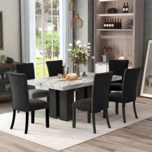 Affordable Marble-Top Dining Table 4 seater