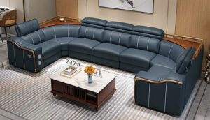 Customizable Comfort U-Shaped Sofaset.