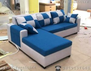 Linen Fabric Modular L-Shaped Sofaset 3 seater