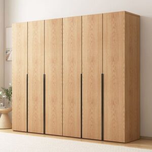 Budget Walnut Finish Wardrobe 6 doors