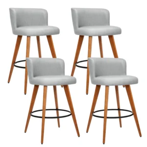 Upholstered Wooden Bar Stool