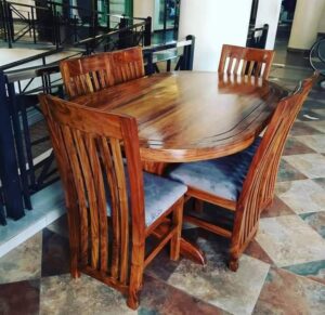 Affordable Oval Dining Table with Cross Legs