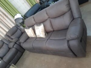 Fiber and Leather Combination Sofaset