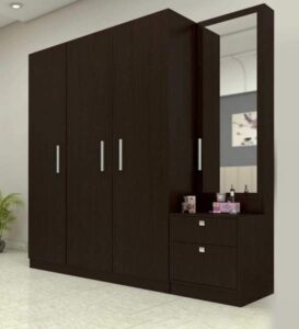 Wall-Mounted Wardrobe with Dresser Combo