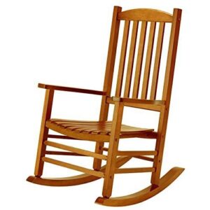 Slat-Design Wooden Rocker