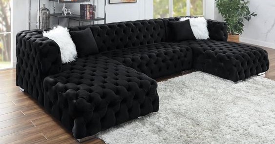 High-Back U-Shaped Modular Sofa