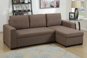 Velvet Upholstery L-Shaped Sofa 3 seater