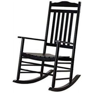 Curved Armrest Wooden Rocker