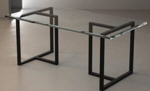 Metal Legs and Glass Top