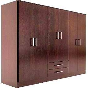 Budget Oak Effect Wardrobe 6 doors 