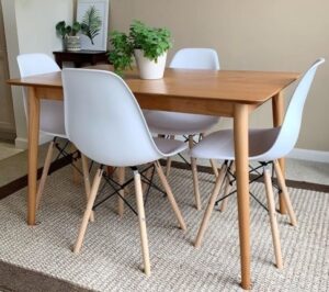 Affordable Wooden Butterfly Leaf Dining Table