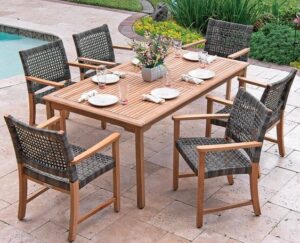 Elegant Wooden Dining Set 6 seater