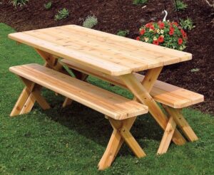 Rustic Picnic Table Set