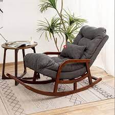 Dual-Tone Wooden Rocking Chair