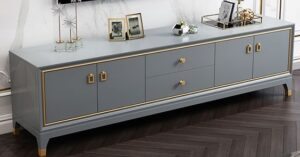 Classic Wooden TV Stand with Storage Drawers