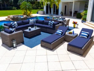 Aluminum Bistro Set with Folding Table and Chairs