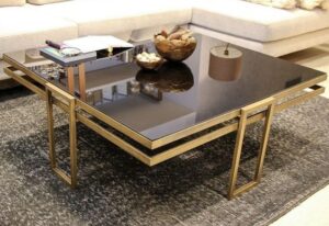 Gold-Finished Center Table
