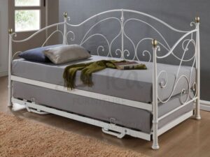 Contemporary Metal Daybed with Trundle
