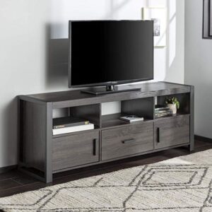 The Glass-Paneled TV Console