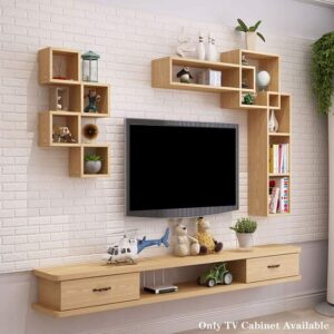 Modern Wall-Mounted TV Cabinet with Storage Drawers