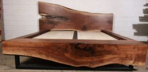 Live-Edge Wood Bed