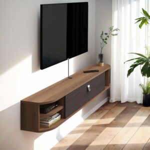 Scandinavian-Inspired Wall-Mounted TV Console