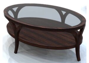 Oval-shaped Glass Center Table