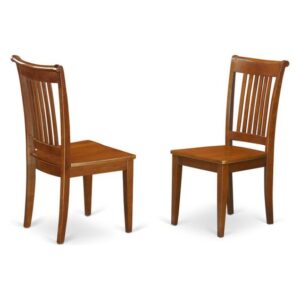 Sleek Slat-Back Wooden Dining Chair