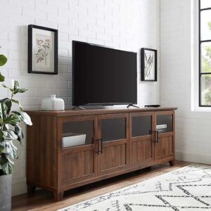 Contemporary Wall-Mounted TV Shelf with Adjustable Shelves