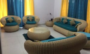 Bohemian Bliss Rattan Sofa Set: