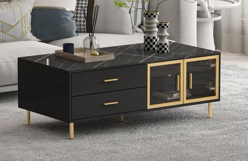Contemporary Glass Top Center Table