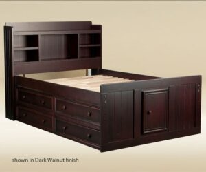 Storage Bed with Bookcase Headboard
